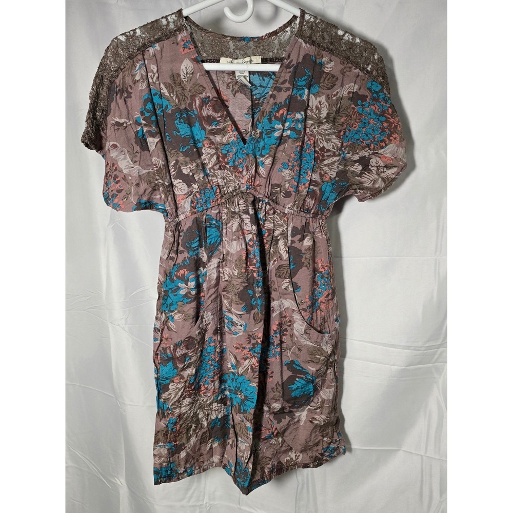 American Rag‎ Womens XS Floral Lace Shoulder Mini Dress dainty Boho